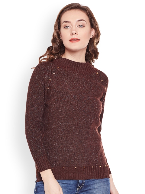 

Camey Women Brown Solid Pullover