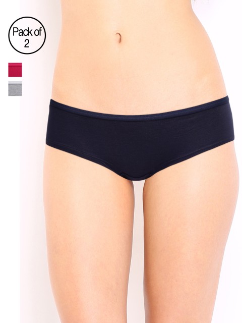 

Strings Women Pack of 3 Boy Short Briefs, Navy blue