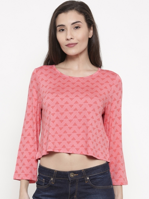 

Global Desi Women Pink Printed Top
