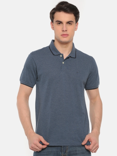 

CODE by Lifestyle Men Blue Solid Polo Collar T-shirt