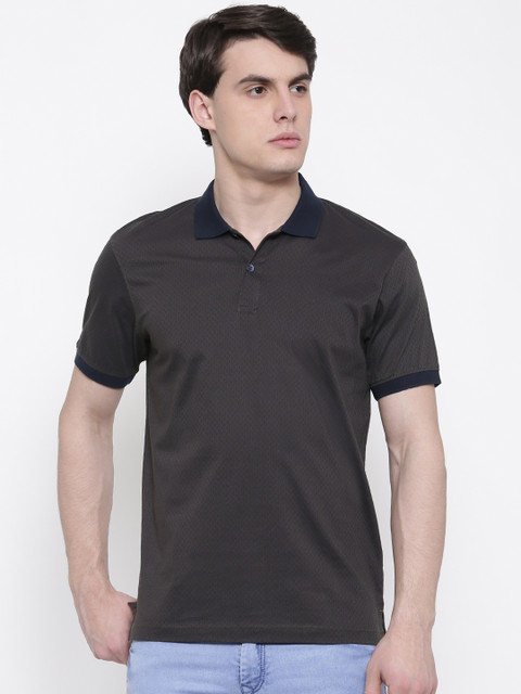 

CODE by Lifestyle Men Olive Green Printed Polo Collar T-shirt