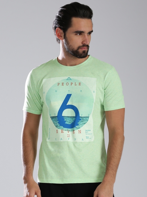 

Kappa Men Green Printed Round Neck T-shirt