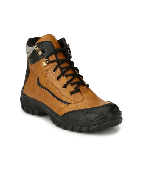 

Eego Italy Men Tan Solid Synthetic Mid-Top Trekking Shoes