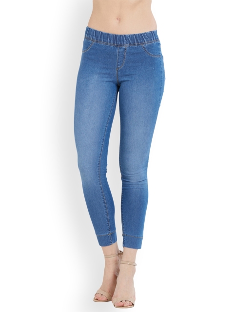 

Kraus Jeans Women K3081 Blue Midrise Denim Leggings