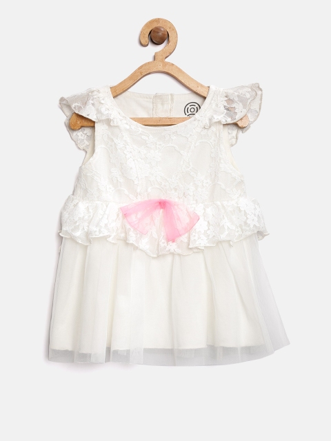 

TAMBOURINE Girls White Lace Fit & Flare Dress