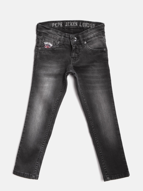 

Pepe Jeans Boys Black Regular Fit Mid-Rise Clean Look Stretchable Jeans
