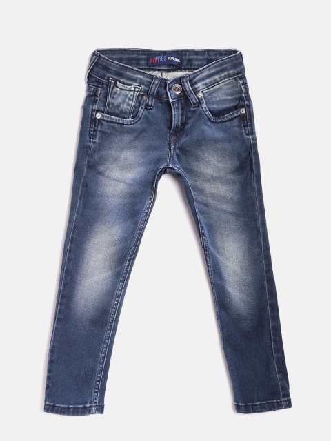 

Pepe Jeans Boys Blue Regular Fit Mid-Rise Clean Look Stretchable Jeans