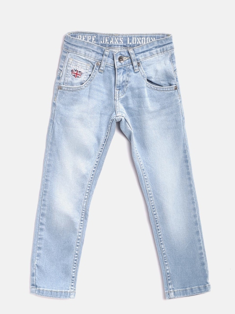 

Pepe Jeans Boys Blue Regular Fit Mid-Rise Clean Look Stretchable Jeans