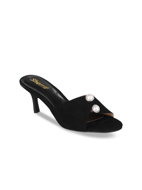 

Sherrif Shoes Women Black Solid Sandals