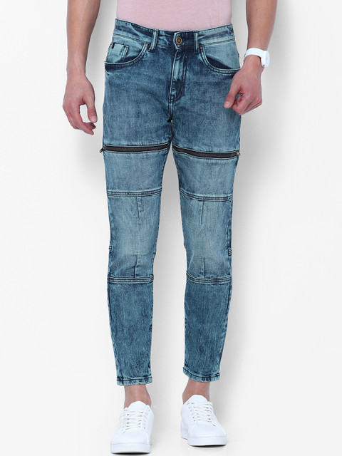

LOCOMOTIVE Men Blue Tapered Fit Mid-Rise Clean Look Stretchable Jeans