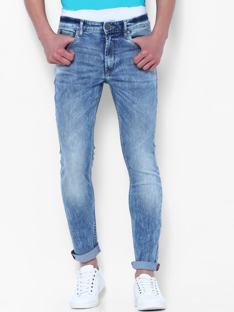 

LOCOMOTIVE Men Blue Slim Fit Mid-Rise Clean Look Stretchable Jeans