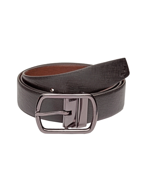 

Teakwood Leathers Men Black Solid Belt