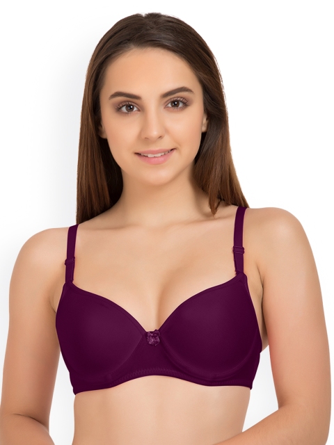 

Tweens Purple Solid Underwired Lightly Padded T-shirt Bra TW_1901DPR