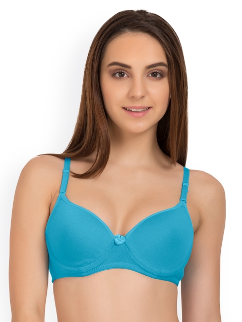 

Tweens Turquoise Blue Solid Underwired Lightly Padded T-shirt Bra TW_1901TBLU