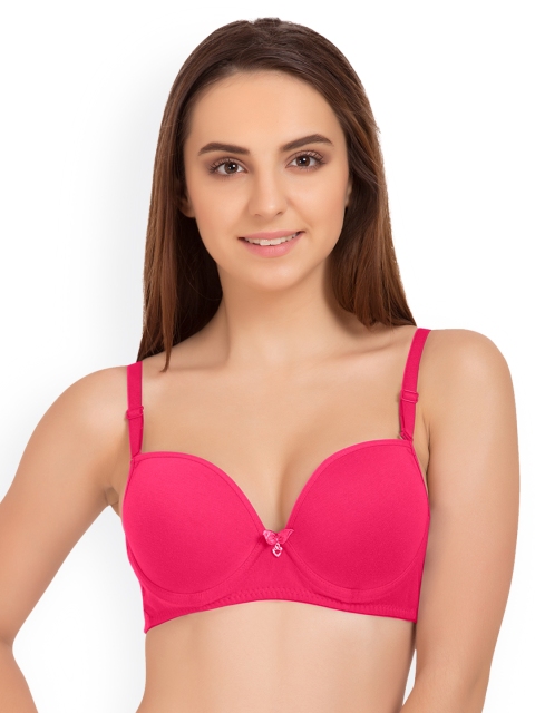 

Tweens Pink Solid Non-Wired Lightly Padded T-shirt Bra TW_2601DPK