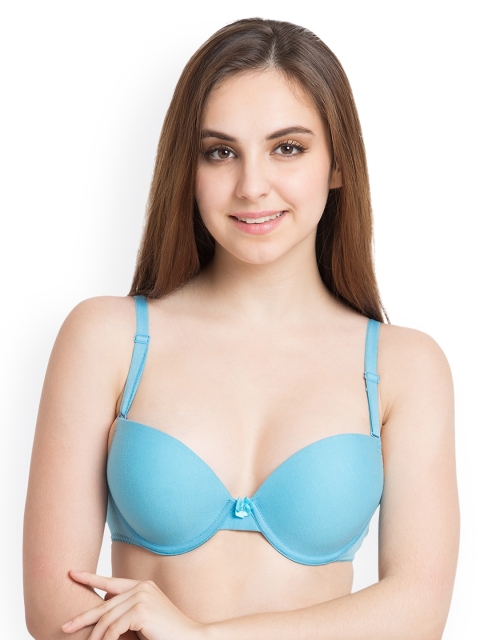 

Tweens Blue Solid Underwired Heavily Padded Balconette Bra TW_2602TBLU