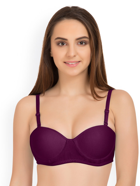 

Tweens Purple Solid Underwired Lightly Padded T-shirt Bra TW_2201DPR