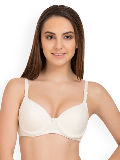 

Tweens Off-White Solid Underwired Lightly Padded T-shirt Bra TW_1901OFFW