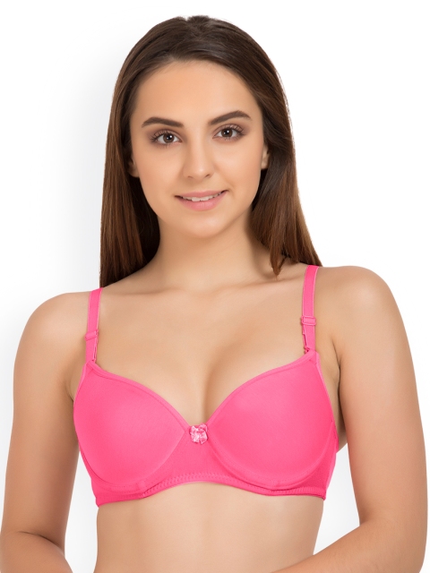 

Tweens Pink Solid Underwired Lightly Padded T-shirt Bra TW_1901DPK