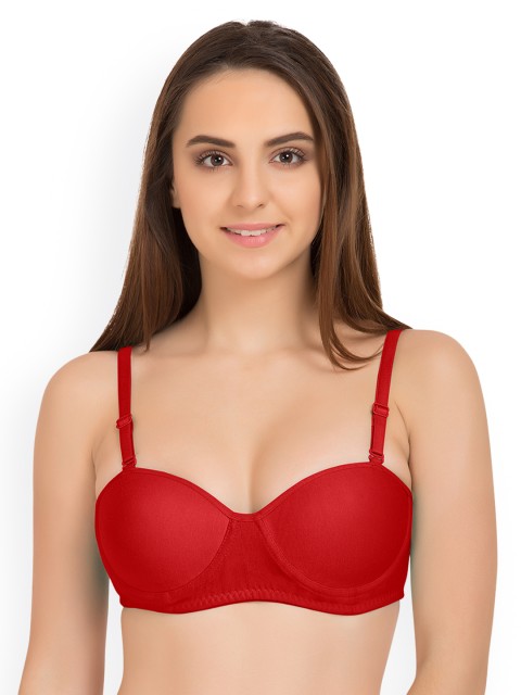 

Tweens Red Solid Underwired Lightly Padded T-shirt Bra