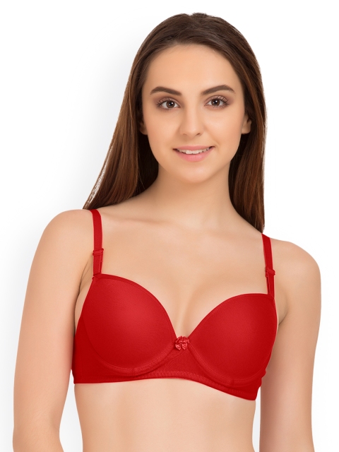 

Tweens Red Solid Non-Wired Lightly Padded T-shirt Bra