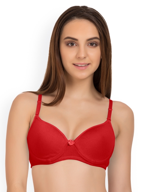 

Tweens Red Solid Underwired Lightly Padded T-shirt Bra