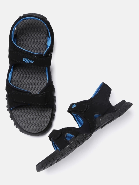 

Roadster Men Black & Blue Sports Sandals