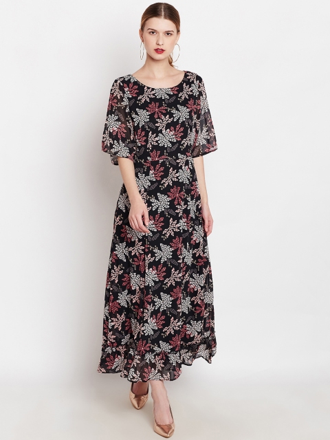 

Nun Women Black Printed Maxi Dress