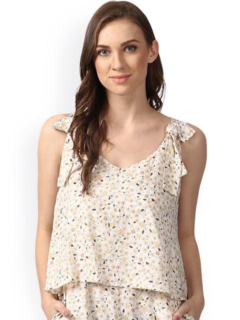 

Nun Off-White & Multicoloured Printed Playsuit