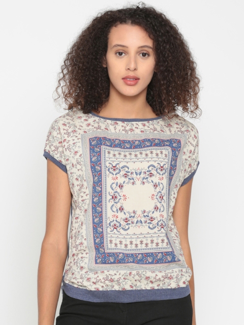

People Women Off-White Printed Top