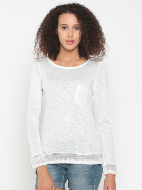 

People Women White Solid Top
