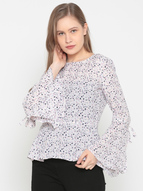 

People Women Multicoloured Printed Peplum Top, Multi