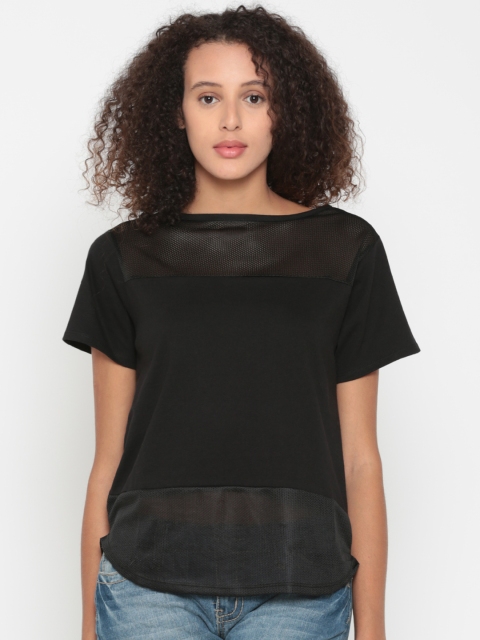 

People Women Black Solid Top