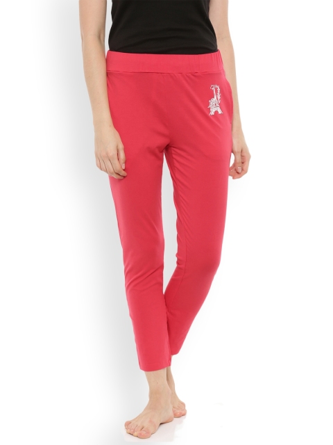 

Mystere Paris Women Red Solid Track Pants
