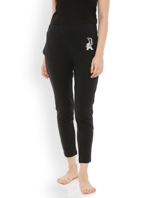 

Mystere Paris Women Black Solid Track Pants