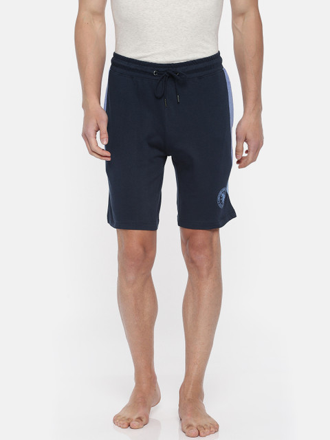 

U.S. Polo Assn. Men Navy Blue Solid Lounge Shorts I634-195-CP