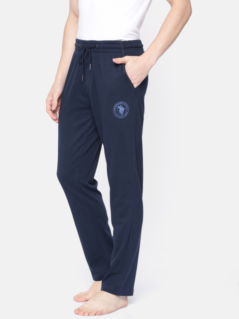 

U.S. Polo Assn. Men Navy Blue Solid Modern Fit Lounge Pants I632-195-CP