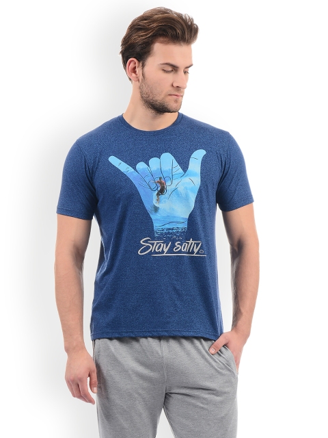 

Sweet Dreams Men Blue & Grey Printed Lounge T-shirt