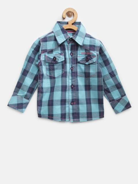 

Baby League Boys Blue Checked Casual Shirt