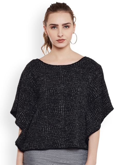 

Latin Quarters Women Black Solid Kaftan Top