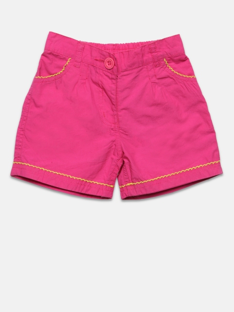 

Baby League Girls Pink Solid Shorts