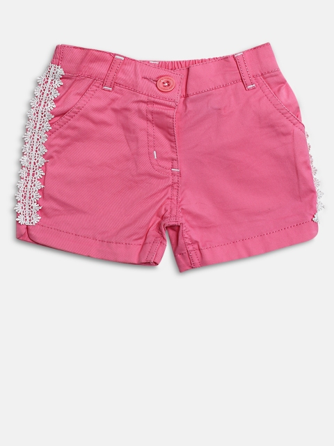 

Baby League Girls Pink Lace Detail Regular Fit Regular Shorts