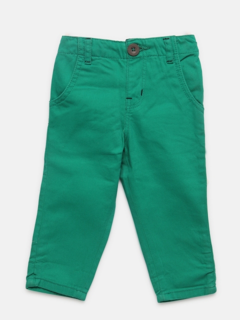 

Baby League Boys Green Solid Trousers