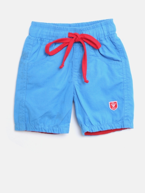 

612 league Boys Blue Solid Regular Fit Shorts