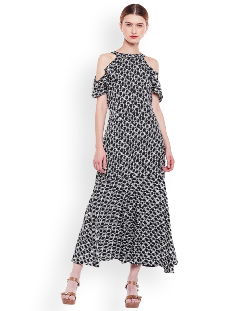 

Latin Quarters Women Black Printed Maxi Dress