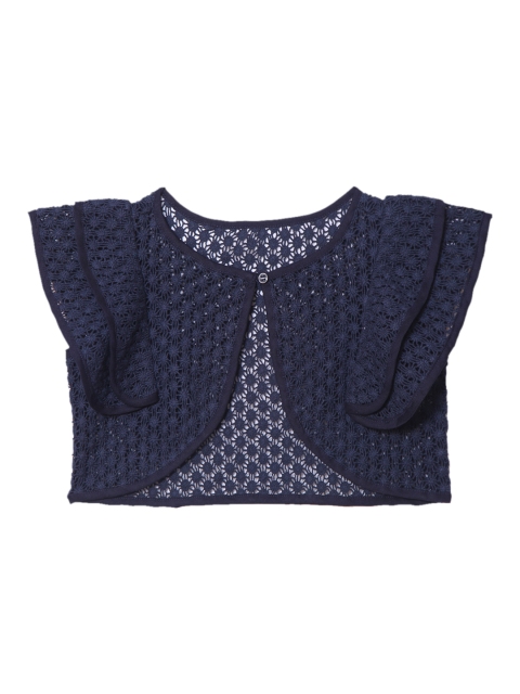 

IDK Blue Solid Button Shrug