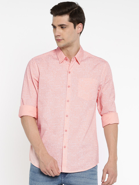 

Lee Men Pink Slim Fit Printed Casual Shirt