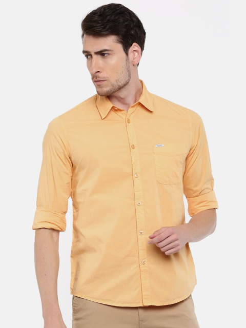 

Pepe Jeans Men Orange Regular Fit Solid Casual Shirt