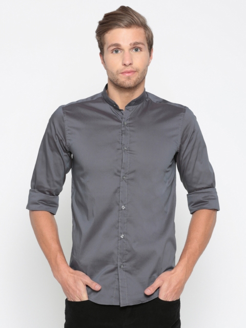 

Pepe Jeans Men Grey Slim Fit Solid Casual Shirt