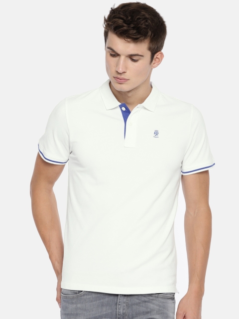 

Pepe Jeans Men White Solid Polo Collar T-shirt